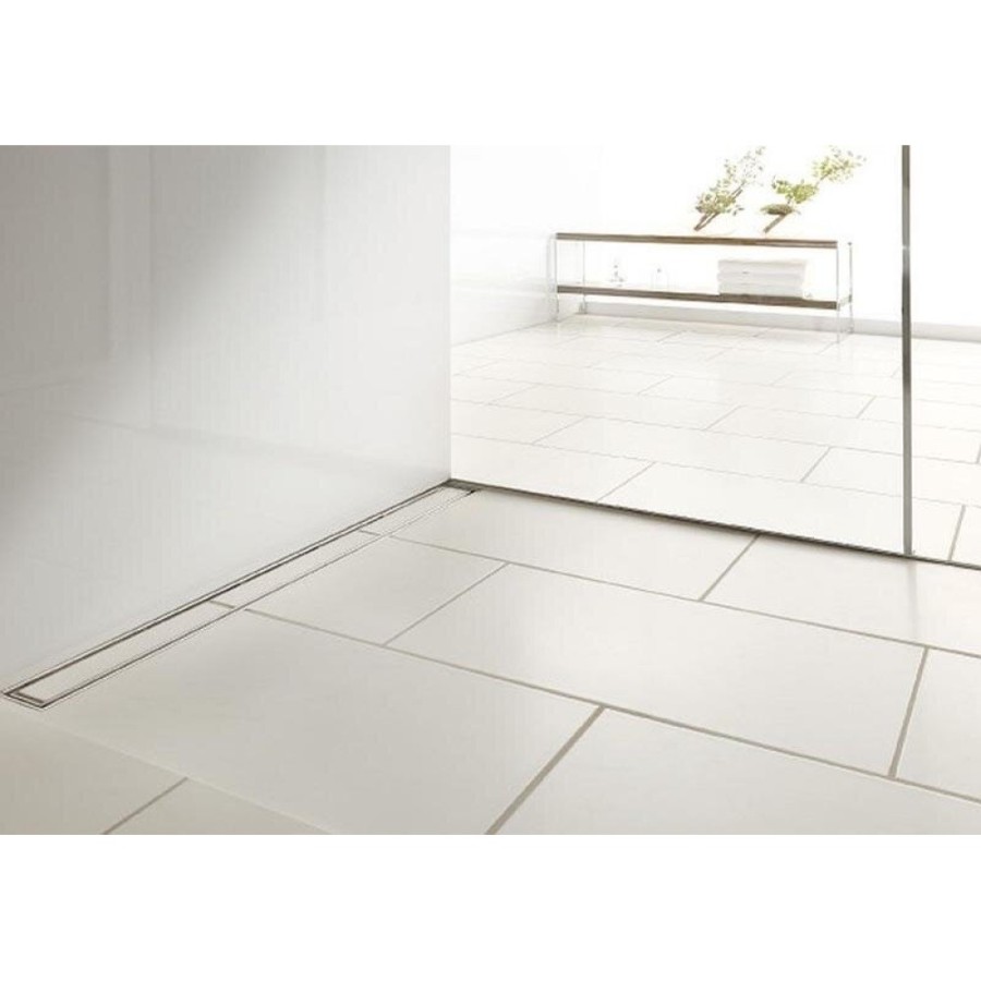 Решетка основа для плитки TECE Drainline Plate 601270, 120 см, для слива из нержавеющей стали прямая, серебристый металлик