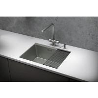 Кухонная мойка Granula Kitchen Space 6045U, 60 см, нержавеющая сталь, PVD сталь матовая