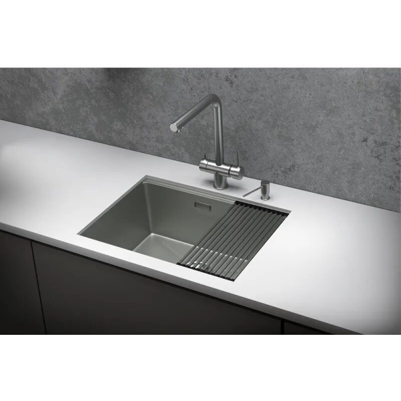 Кухонная мойка Granula Kitchen Space 6045U, 60 см, нержавеющая сталь, PVD сталь матовая
