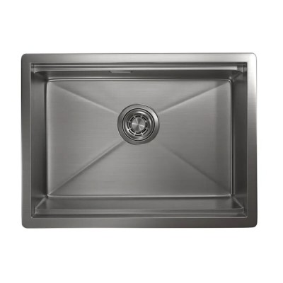 Кухонная мойка Granula Kitchen Space 60 см, нержавеющая сталь, PVD сталь сатин, 6045U