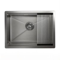 Кухонная мойка Granula Kitchen Space 60 см, нержавеющая сталь, PVD сталь сатин, 6045U