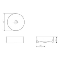 Раковина Cersanit Crea Ring P-UM-CRE38/1-oc-R 38 см, круглая, белый, 60784