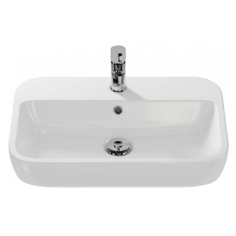 Раковина Cersanit Caspia S-UM-CAS60/1-S-w 60 см, прямоугольная, белый, 60908