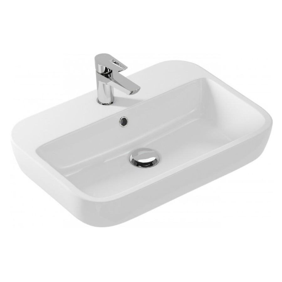 Раковина Cersanit Caspia S-UM-CAS60/1-S-w 60 см, прямоугольная, белый, 60908