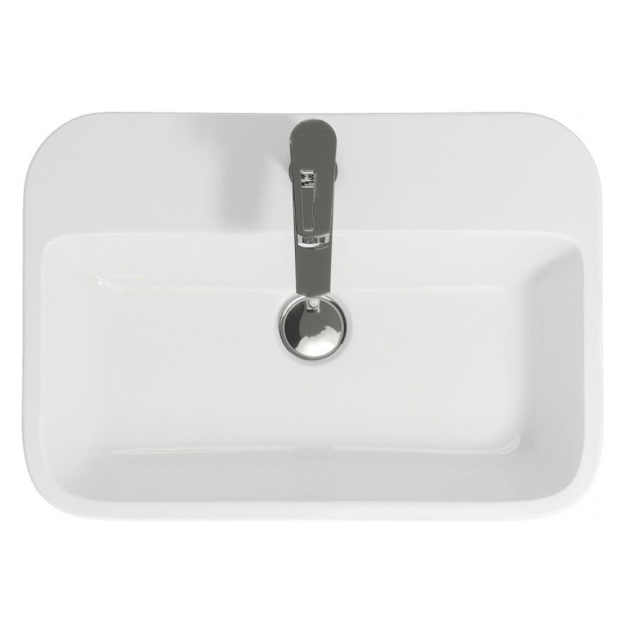 Раковина Cersanit Caspia S-UM-CAS60/1-S-w 60 см, прямоугольная, белый, 60908
