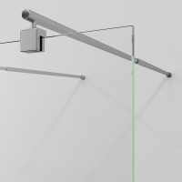 Душевая перегородка WasserKraft Vechte 60W39, 90 см, свободный вход, стекло прозрачное, профиль хром