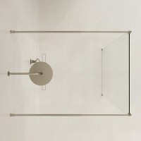 Душевая перегородка WasserKraft Vechte 60W39BN, 90 см, свободный вход, стекло прозрачное, профиль никель