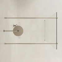 Душевая перегородка WasserKraft Vechte 60W40BN, 120 см, свободный вход, стекло прозрачное, профиль никель