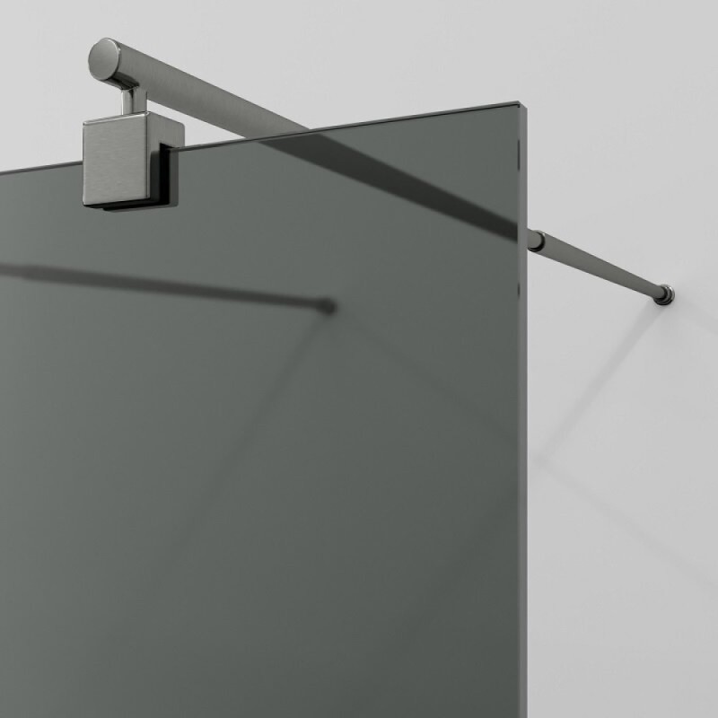 Душевая перегородка WasserKraft Vechte 60W40GR-TG, 120 см, свободный вход, стекло тонированное, графит