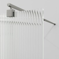 Душевая перегородка WasserKraft Vechte 60W44BN-FL, 100 см, свободный вход, стекло рифлёное, никель