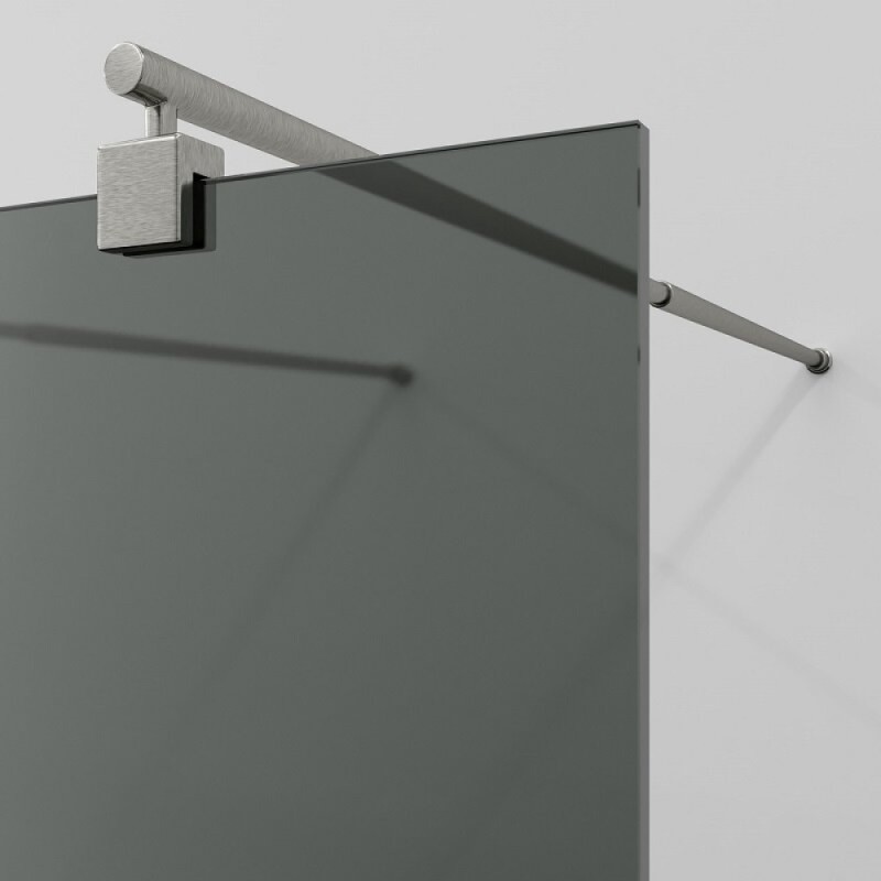 Душевая перегородка WasserKraft Vechte 60W44BN-TG, 100 см, свободный вход, стекло тонированное, профиль никель
