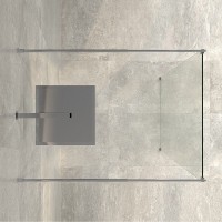 Душевая перегородка WasserKraft Vechte 60W46, 110 см, свободный вход, стекло прозрачное, профиль хром