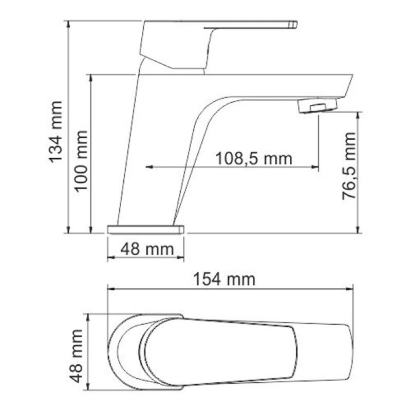 Смеситель WasserKRAFT 6103 для раковины, хром