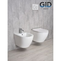 Подвесной унитаз Gid Convexo Tr2198 61107Y, безободковый, с сиденьем микролифт, белый