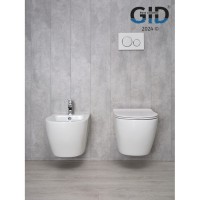 Подвесной унитаз Gid Convexo Tr2198 61107Y, безободковый, с сиденьем микролифт, белый