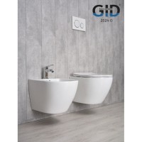 Подвесной унитаз Gid Convexo Tr2198 61107Y, безободковый, с сиденьем микролифт, белый