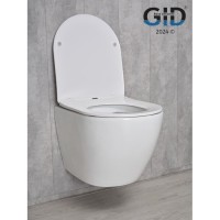 Подвесной унитаз Gid Convexo Tr2198 61107Y, безободковый, с сиденьем микролифт, белый