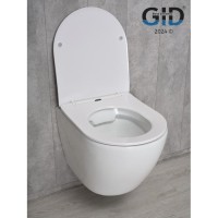 Подвесной унитаз Gid Convexo Tr2198 61107Y, безободковый, с сиденьем микролифт, белый