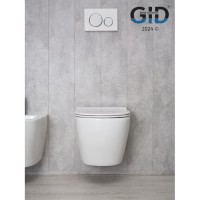 Подвесной унитаз Gid Convexo Tr2198 61107Y, безободковый, с сиденьем микролифт, белый
