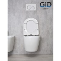 Подвесной унитаз Gid Convexo Tr2198 61107Y, безободковый, с сиденьем микролифт, белый