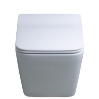 Подвесной унитаз Gid Cuadrado Tr2144 61109Y, безободковый, с сиденьем микролифт, белый