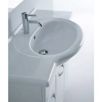 Раковина Cezares Star LI 616/1, 105 см, керамика, белый