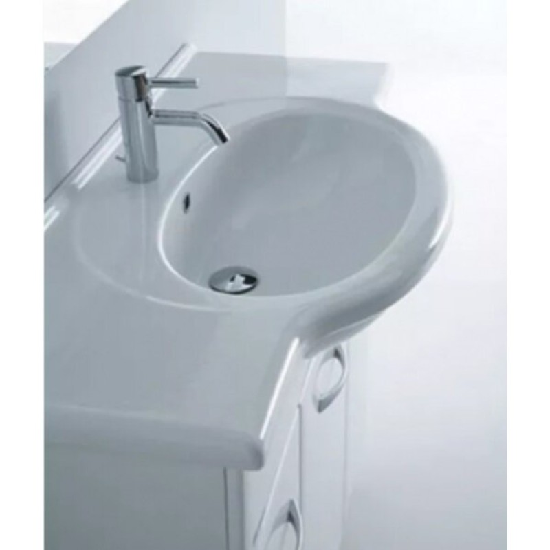 Раковина Cezares Star LI 616/1, 105 см, керамика, белый