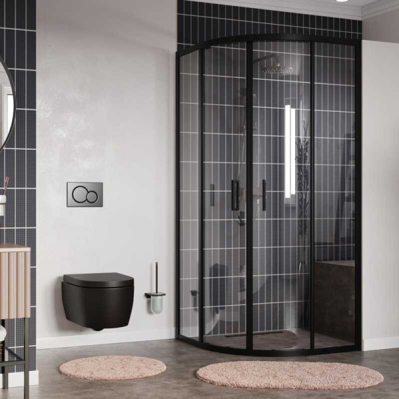 Душевой уголок WasserKRAFT Dill 61S01, 90 х 90 см, стекло прозрачное, профиль черный матовый