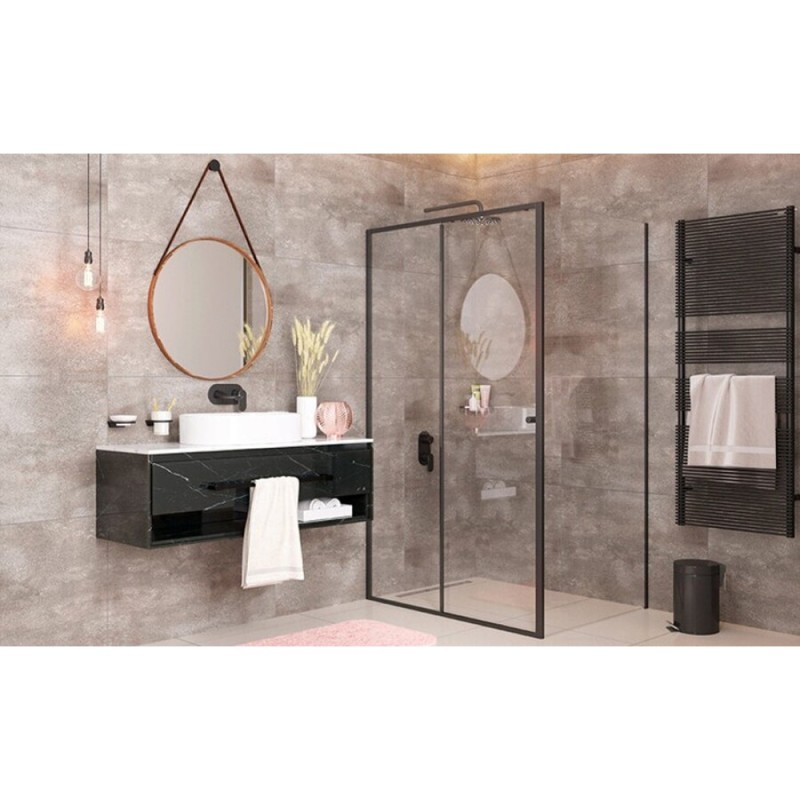 Душевой уголок WasserKRAFT Dill 61S14, 110 х 80 см, стекло прозрачное, профиль черный