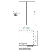 Душевой уголок WasserKRAFT Dill 61S15, 110 х 90 см, стекло прозрачное, профиль черный матовый