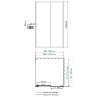 Душевой уголок WasserKRAFT Dill 61S17, 100 х 80 см, стекло прозрачное, профиль черный