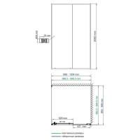 Душевой уголок WasserKRAFT Dill 61S22, 100 х 90 см, стекло прозрачное, профиль черный матовый