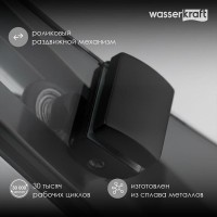 Душевой уголок WasserKRAFT Dill 61S35, 140 х 80 см, стекло прозрачное, профиль черный