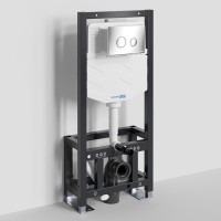 Инсталляция для унитаза WasserKraft Dill 61TLT.010.ME.CH01, механическая клавиша хром
