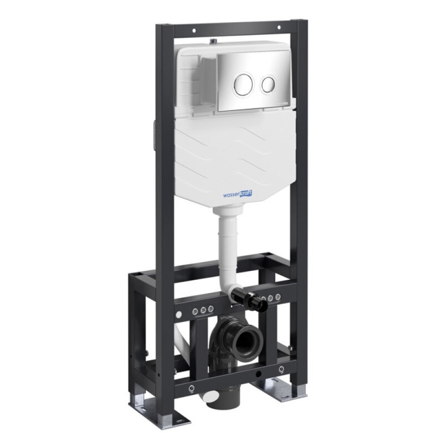 Инсталляция для унитаза WasserKraft Dill 61TLT.010.ME.CH01, механическая клавиша хром