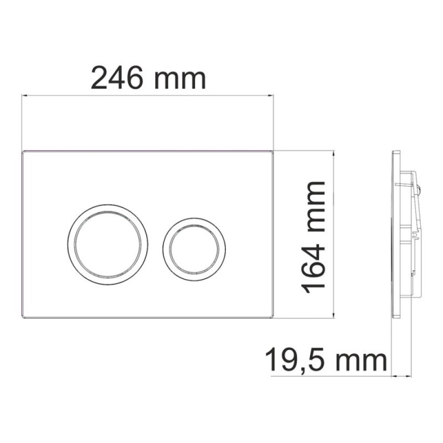 Инсталляция для унитаза WasserKraft Dill 61TLT.010.ME.CH01, механическая клавиша хром