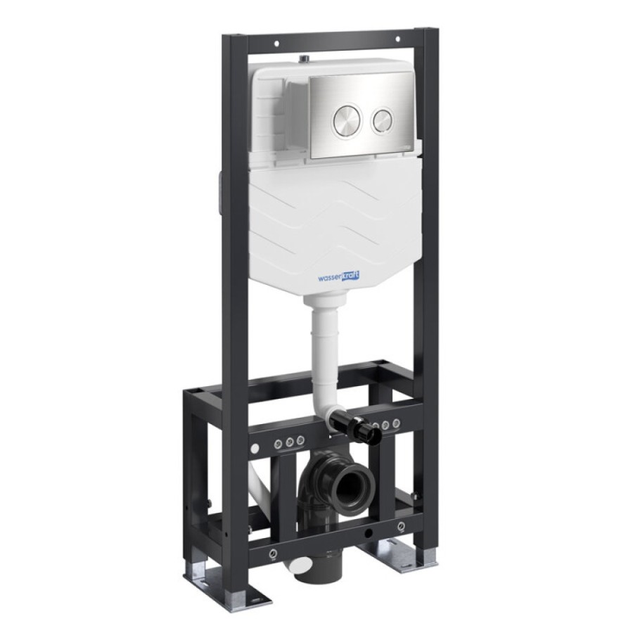 Инсталляция для унитаза WasserKraft Dill 61TLT.010.ME.BN01, механическая клавиша никель