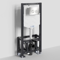 Инсталляция для унитаза WasserKraft Dill 61TLT.010.ME.BN01, механическая клавиша никель