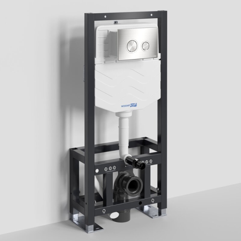 Инсталляция для унитаза WasserKraft Dill 61TLT.010.ME.BN01, механическая клавиша никель