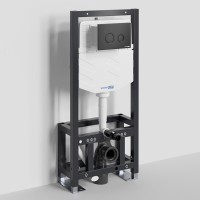 Инсталляция для унитаза WasserKraft Dill 61TLT.010.ME.MB01, механическая клавиша черная матовая