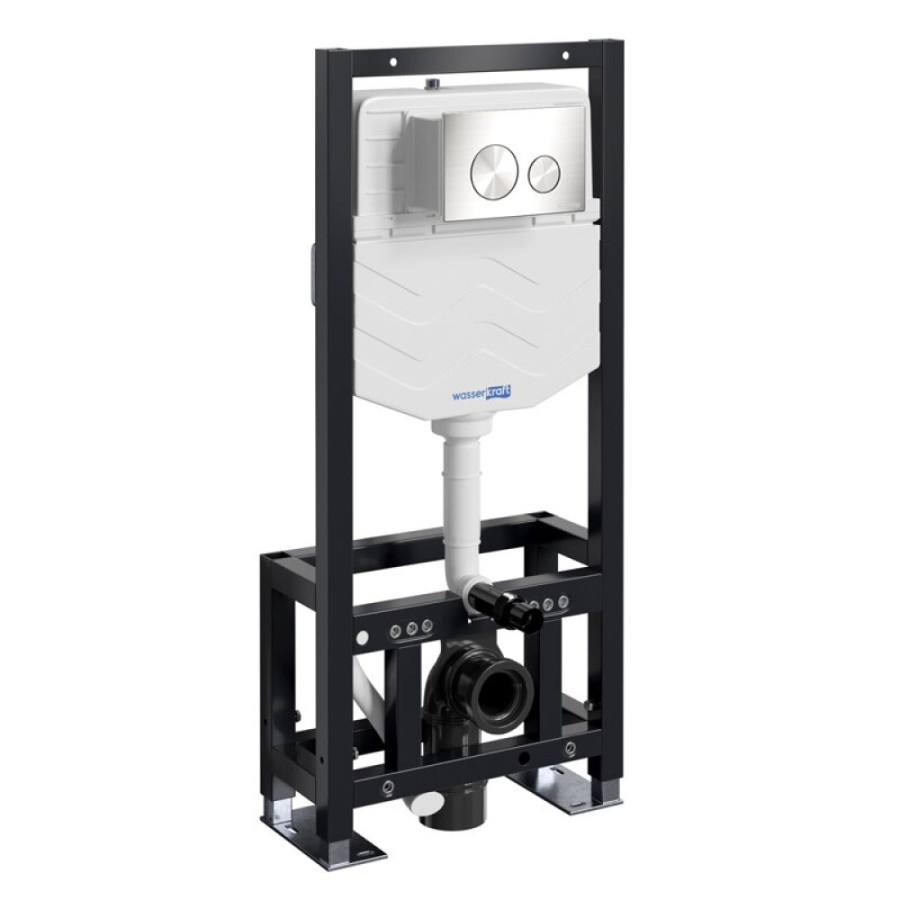 Инсталляция для унитаза WasserKraft Dill 61TLT.010.ME.BN02, механическая клавиша никель