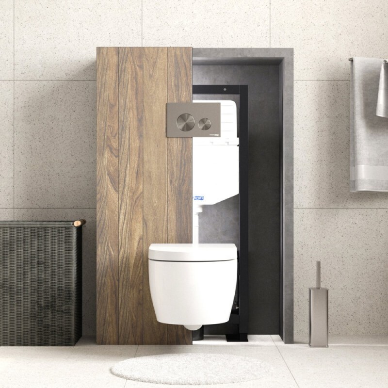 Инсталляция для унитаза WasserKraft Dill 61TLT.010.ME.BN02, механическая клавиша никель