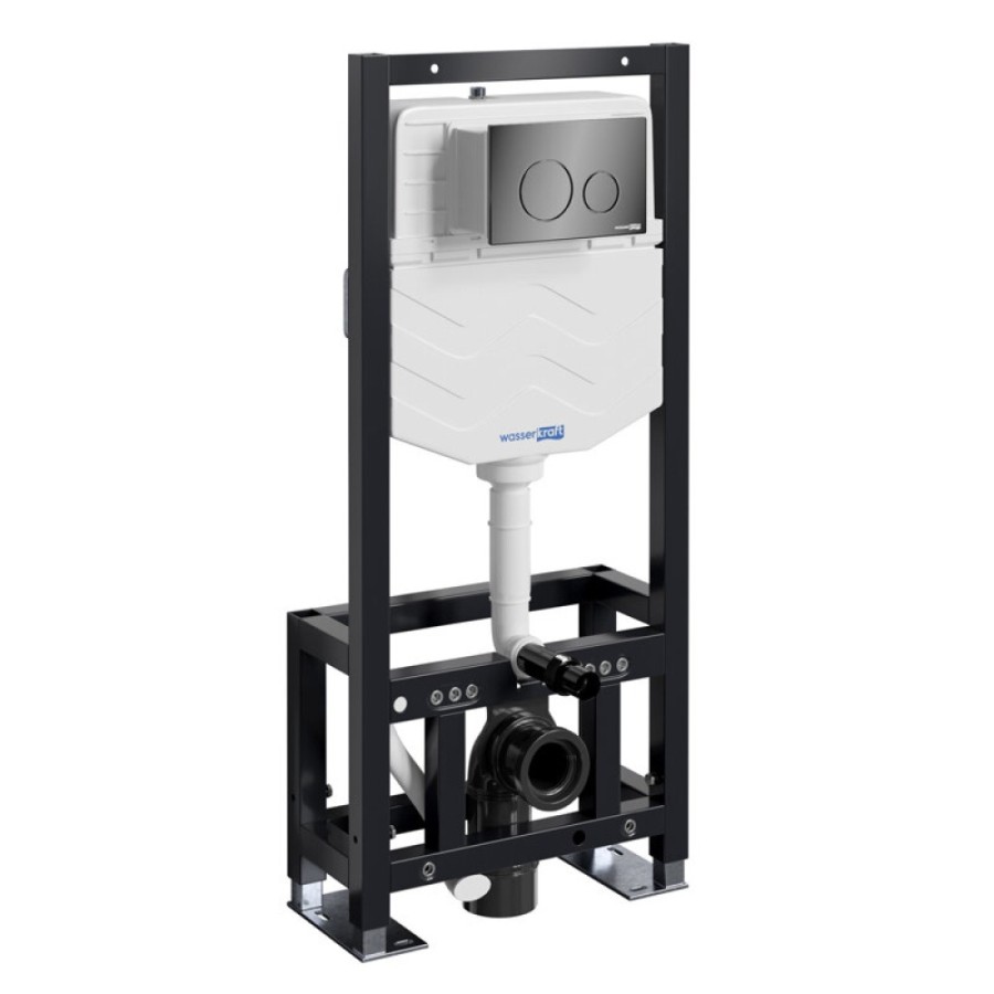 Инсталляция для унитаза WasserKraft Dill 61TLT.010.ME.PB02, механическая клавиша черная