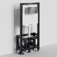 Инсталляция для унитаза WasserKraft Dill 61TLT.010.ME.PB02, механическая клавиша черная
