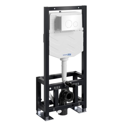 Инсталляция для унитаза WasserKraft Dill 61TLT.010.ME.WH02, механическая клавиша белая
