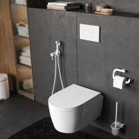 Инсталляция для унитаза WasserKraft Dill 61TLT.010.ME.WM02, механическая клавиша белая матовая