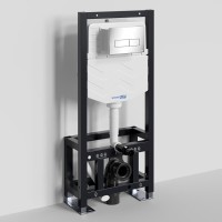 Инсталляция для унитаза WasserKraft Dill 61TLT.010.ME.CH03, механическая клавиша хром