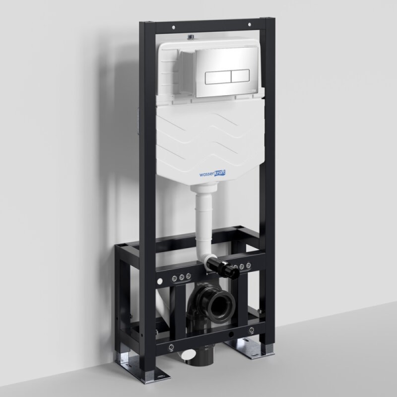 Инсталляция для унитаза WasserKraft Dill 61TLT.010.ME.CH03, механическая клавиша хром