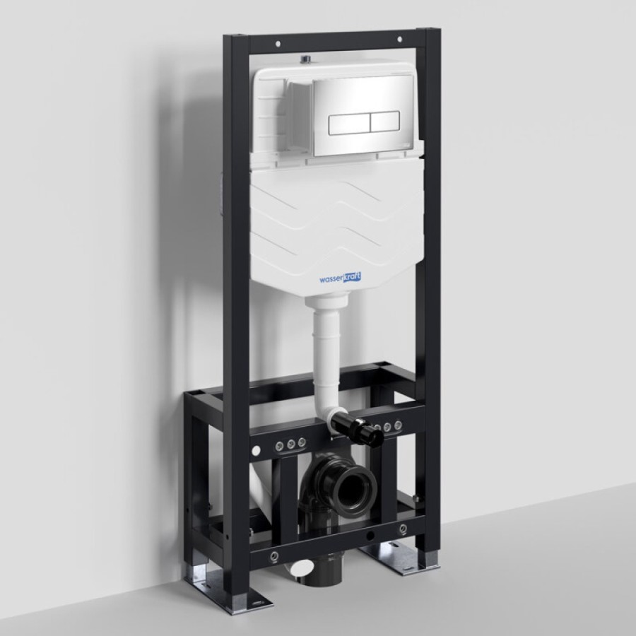 Инсталляция для унитаза WasserKraft Dill 61TLT.010.ME.CH03, механическая клавиша хром
