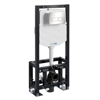Инсталляция для унитаза WasserKraft Dill 61TLT.010.ME.BN03, механическая клавиша никель